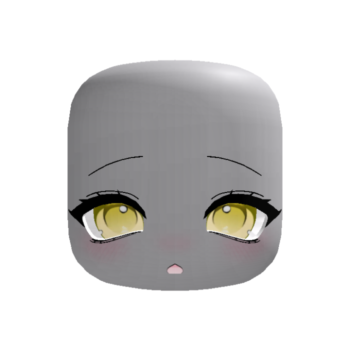 (Animated) Yellow Cute Chibi Neko Face