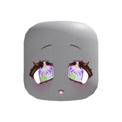 (Animated) Purple Cute Clover Chibi Dizzy Face