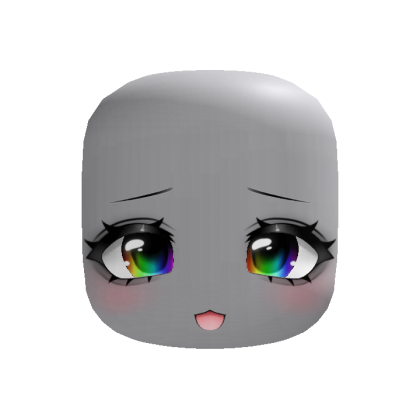 kawaii pleading puppy cute moe face rainbow