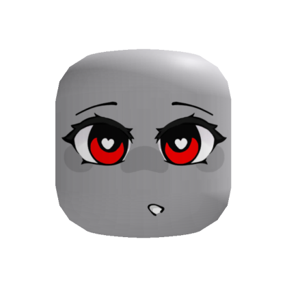 Cute Heart Red Eye Curious Girl Face thumbnail