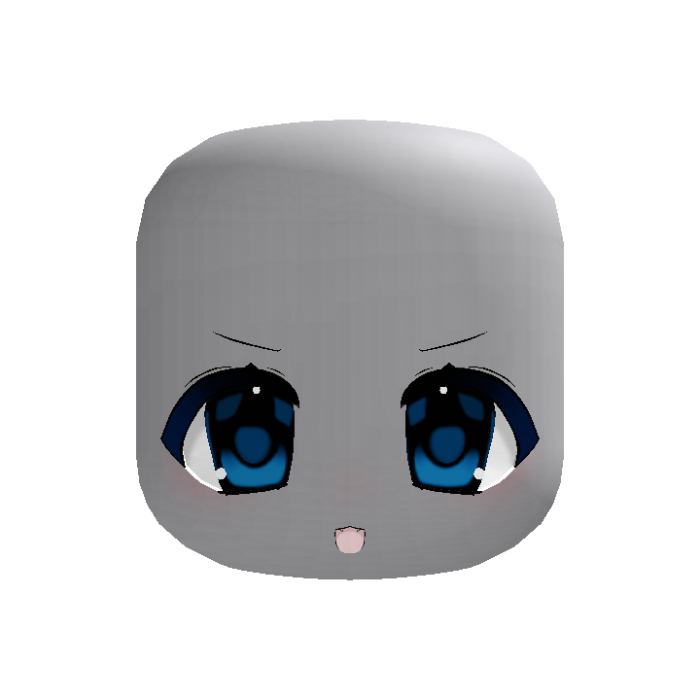 ✙ | animated cute evil moe vampire face in blue
