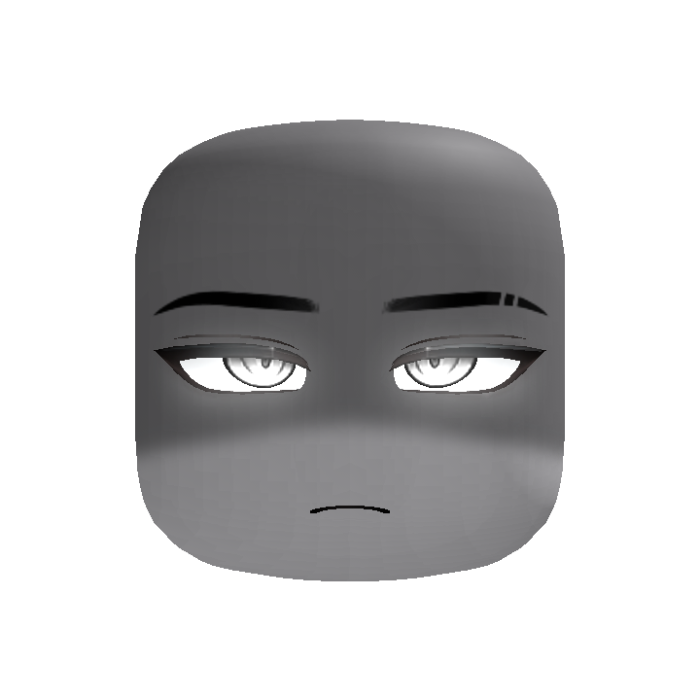 Powerful Shadowed Anime Boy Face (White)