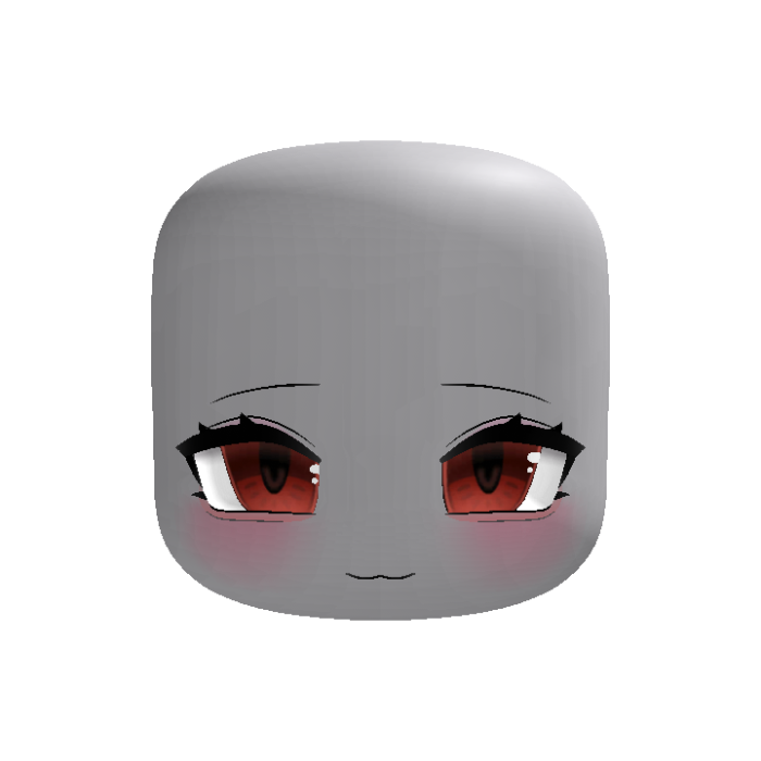 (animated) kawaii chibi smug moe face in red