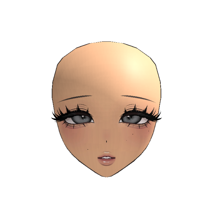 Elegant Pretty Anime Girl Face Light (Recolorable)
