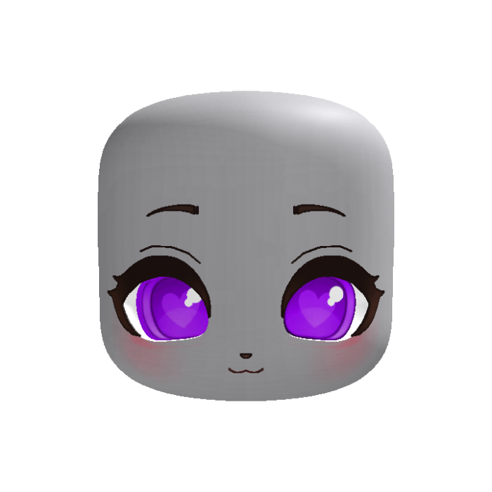 animated cute kawaii sweet puppy face purple
