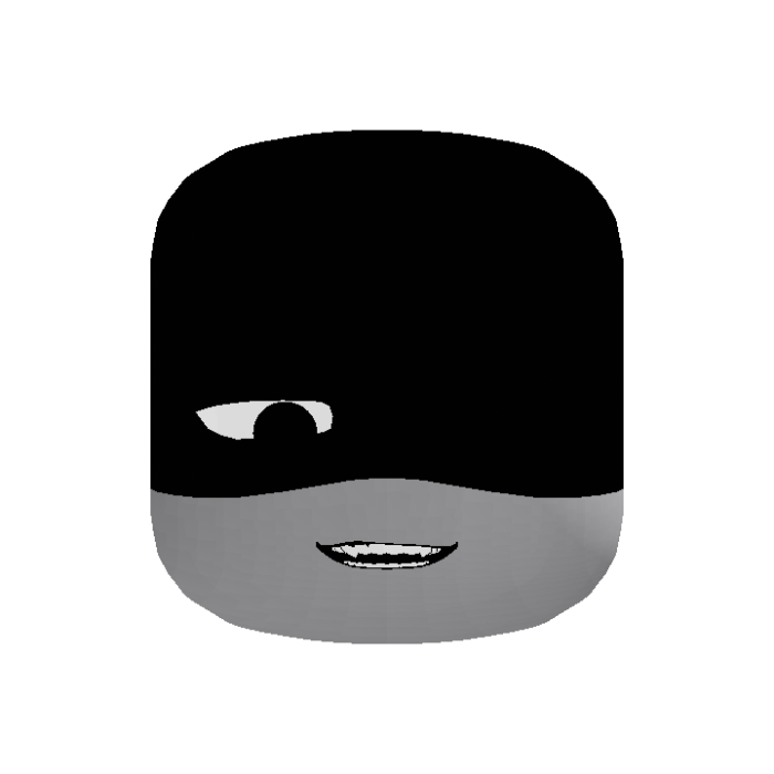 Shadowed Fanged Smile One Eye