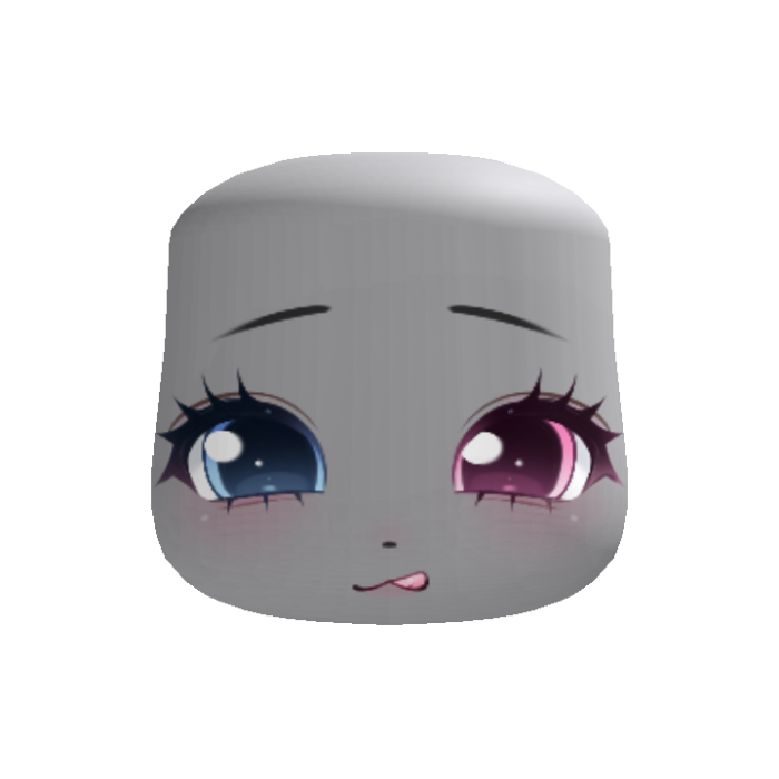 🍰 cutest little hungry face blue pink