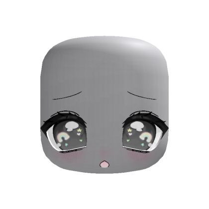 (Animated) Black Adorable Kawaii Worried Face