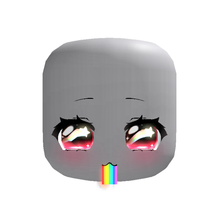 ♡ : [ GLOWING ] rainbow barf starry moe red eyes
