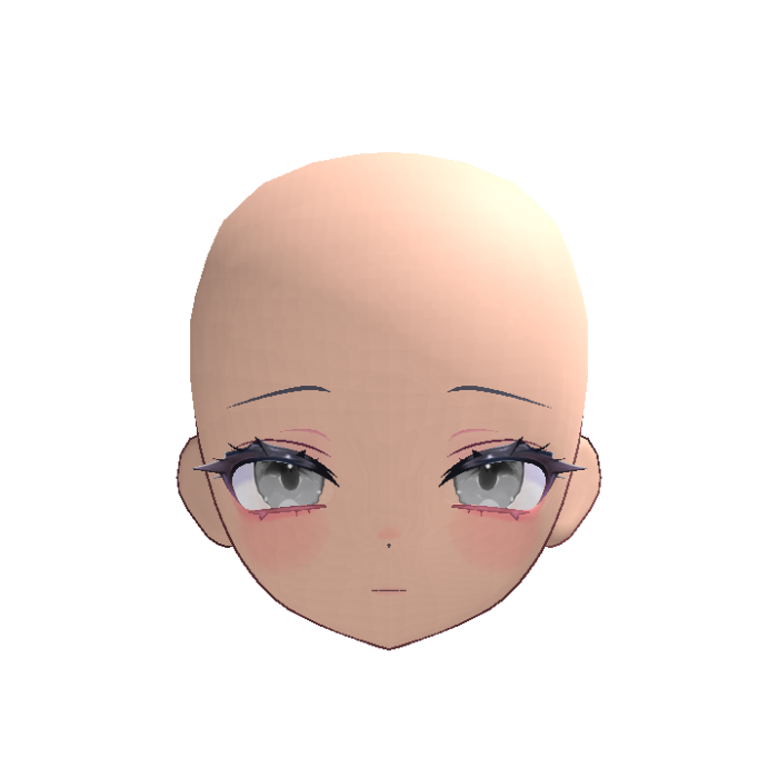 Anime Doll Head Serene Recolorble (Pale)
