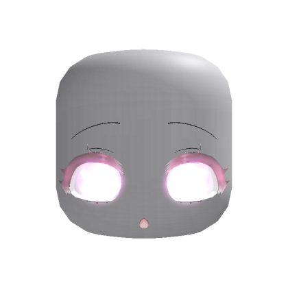 (GLOWING) pink cute emissive chibi moe amazed face