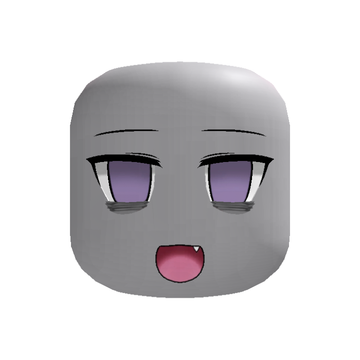 Tired Cute Anime Face (Purple)