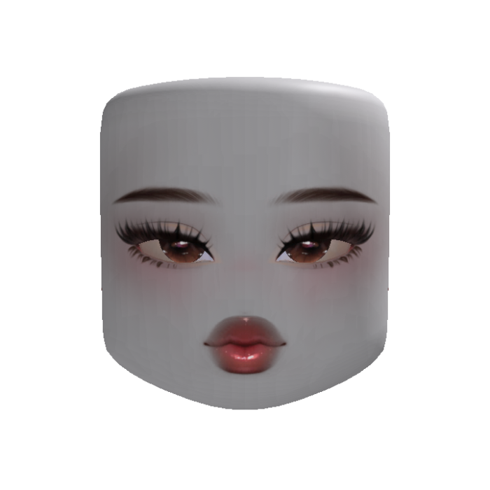 Cute Trendy Preppy Makeup Face V2 (Customizable)