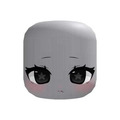 Cara chibi linda con ojos estrellados