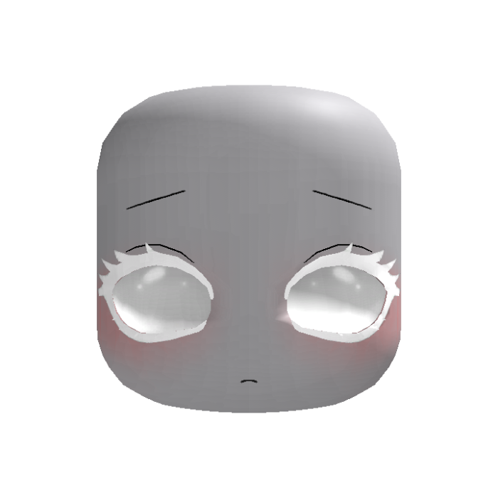 Sullen Dolly Gloomy Pout Face in White