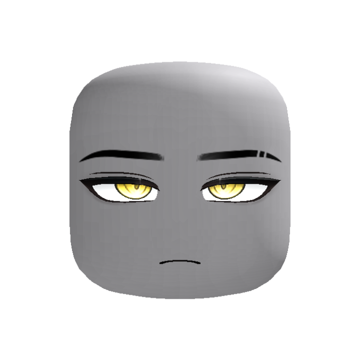 Glowing Aura Anime Boy Face (Yellow)