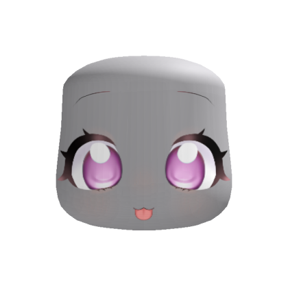 kawaii silly big eyes moe face pink