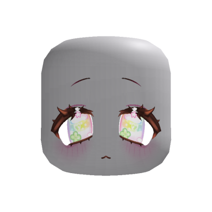 (Animated) Light Rainbow Cute Clover Chibi Face