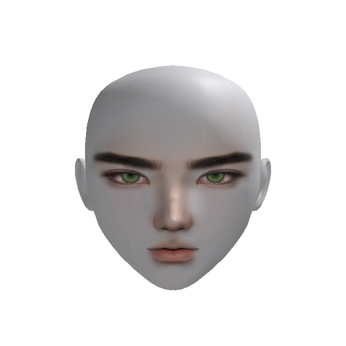 zeslin korean anime boy face makeup green eyes