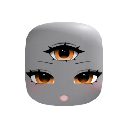 halloween three eyed cute cyclops face orange