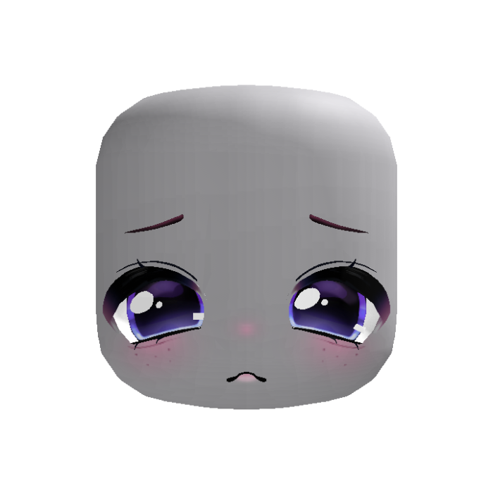 kawaii puppy eyed bunny purple