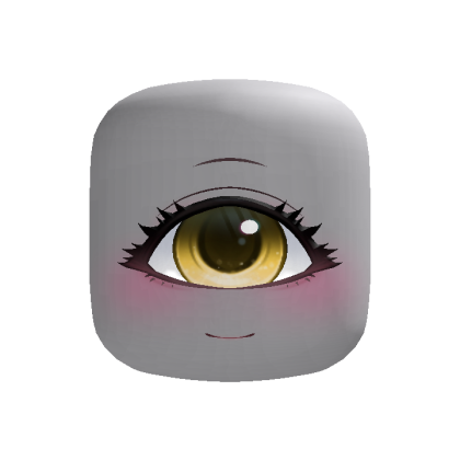 Kawaii Cyclops Anime Girl Head (Yellow)