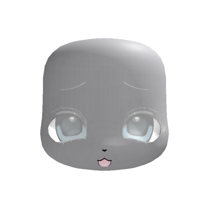 ♡ animated albino blue kigurumi furry fursuit head