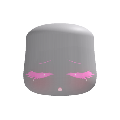 kawaii sleepy wispy lash anime chibi face pink