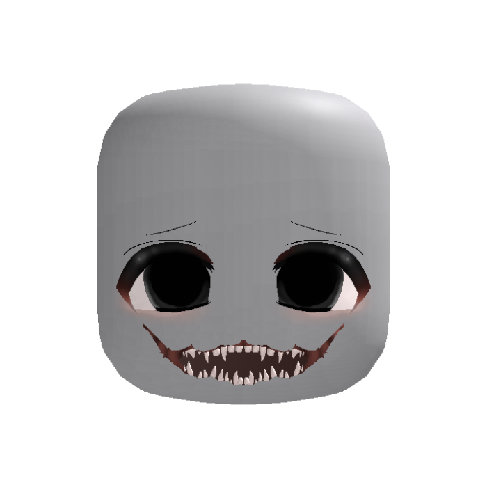 moe horror anime ghoul face (black)