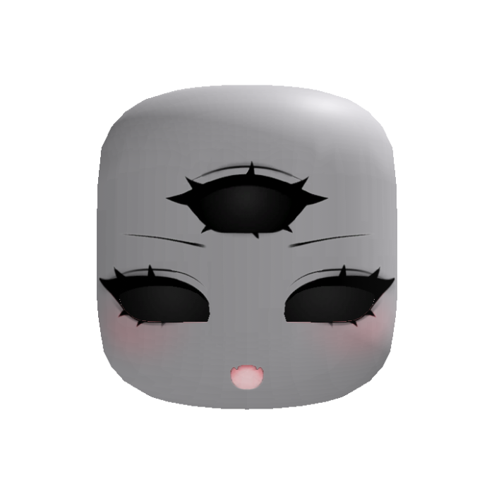 halloween three eyed cute cyclops face black