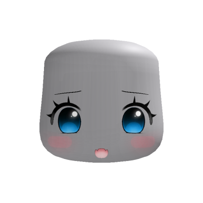 kawaii cute vampire fengs girl face blue