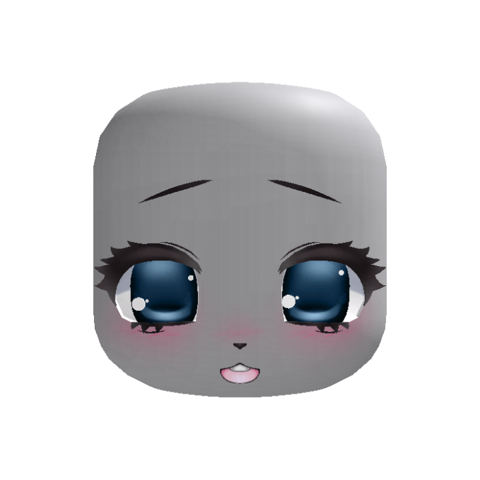 shy cute kigurumi girl puppy eyes (blue)