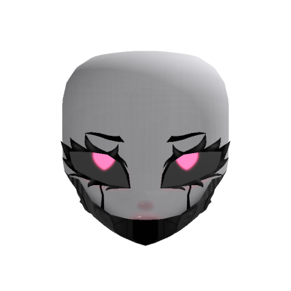 Cute Cyber Doll Head - Pink Heart Eyes