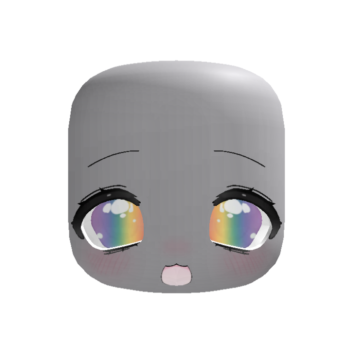 (Animated) Light Rainbow Adorable Cute Chibi Face