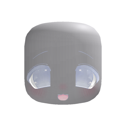 (Animated) Light Blue Adorable Chibi Happy Face