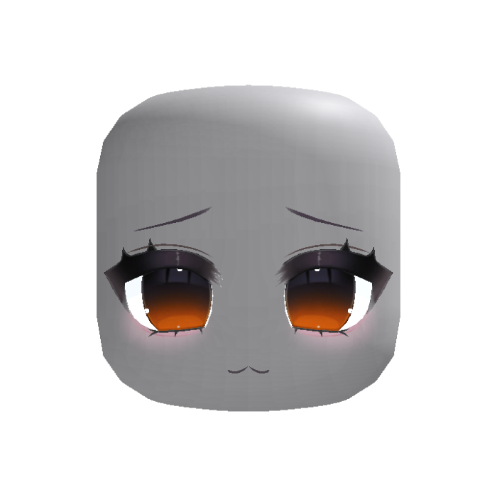 (animated) Shy Anime Moe Stare in Orange