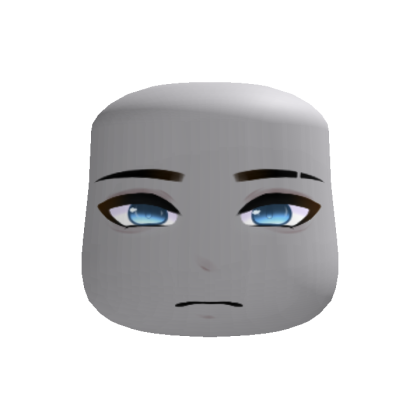 Cool boy face blue