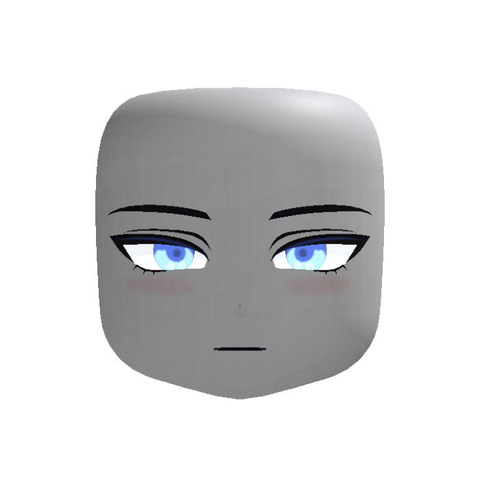 Retro Anime Face w/ Light Blue Eyes