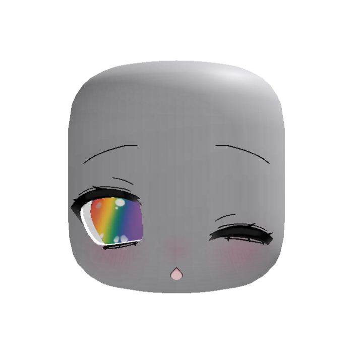 (animated) cute winking moe eyes in rainbow