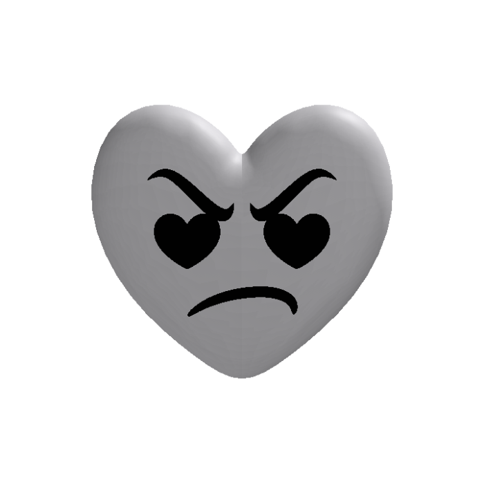 Angry Heart Head