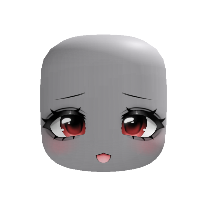 kawaii pleading puppy cute moe face dark red