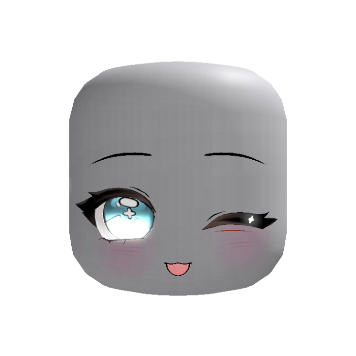 [EMISSIVE] Blue Wink Moe Face