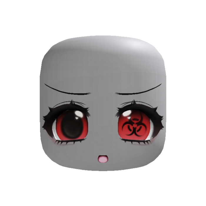 (Animated) Adorable Moe Red Biohazard Face