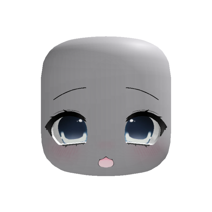 (Animated) Blue Adorable Kawaii Chibi Amazed Face