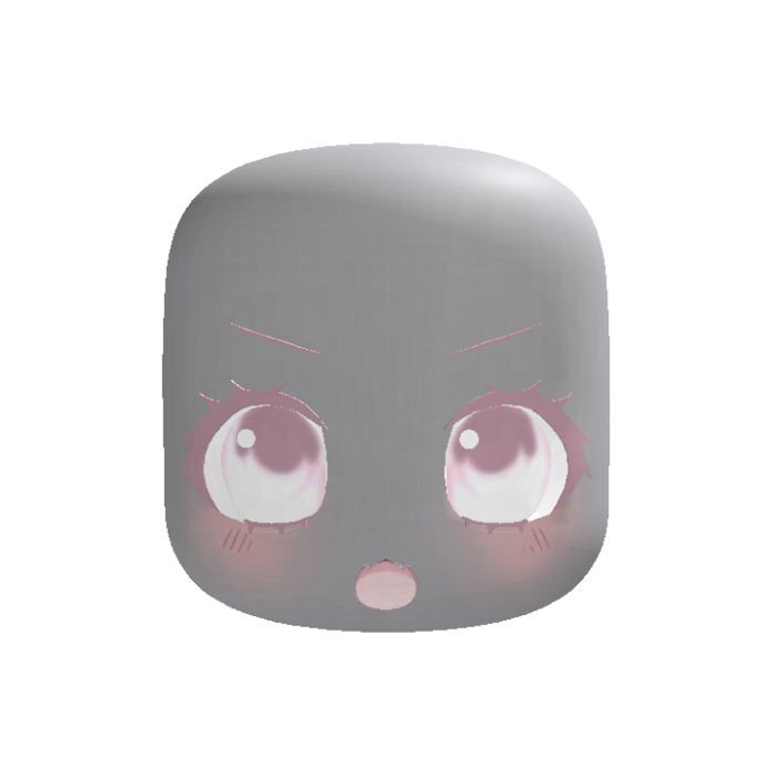 (animated) Light Pink Cute Chibi Amazed Face