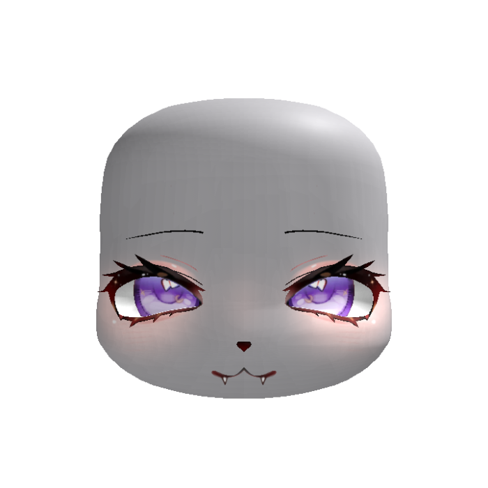 cutecore kigurumi sweet purple neko fangs face