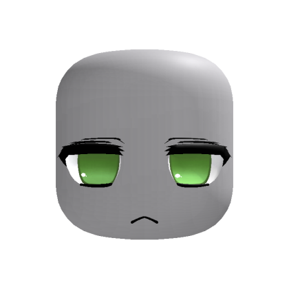 (Animated) green neutral cute moe vkei face