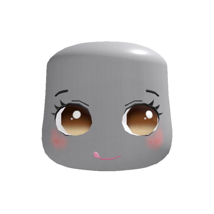 Animated Yum Cute Angel Kawaii Chibi Face in Brown