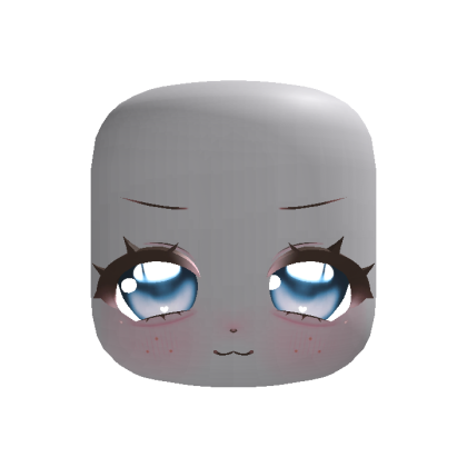 🐾 cute kawaii puppy stare face blue (animated)