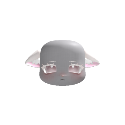 (animated) pink albino neko pouty kigurumi w ears
